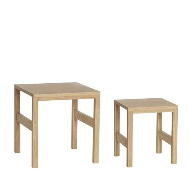 Hovedbilde Hübsch Puzzle Sofabordsett Natur 2 stk