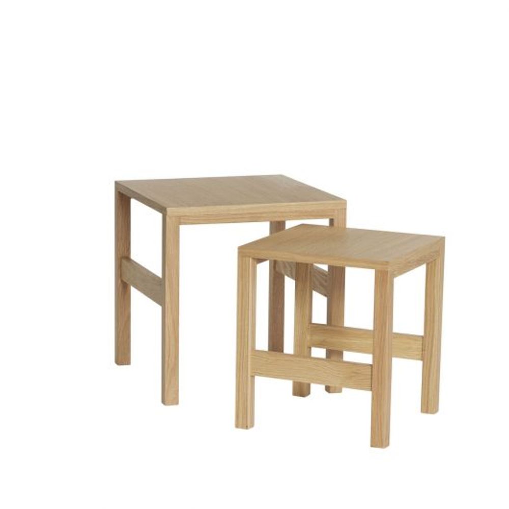 Hübsch Puzzle Sofabordsett Natur 2 stk