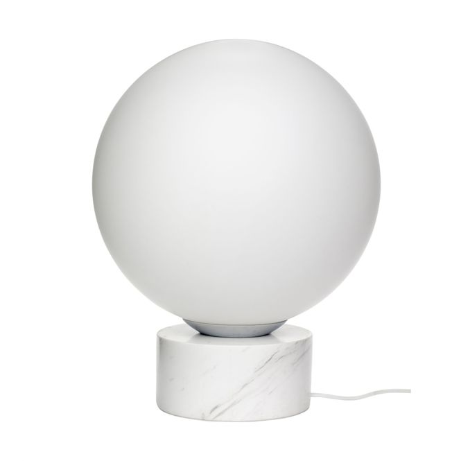 Hovedbilde Hübsch Sphere Gulvlampe Marmor Hvit