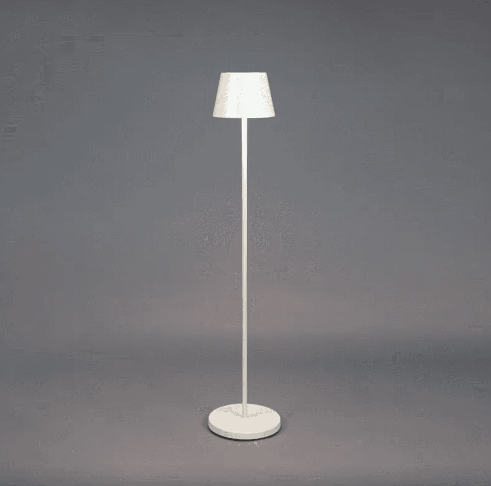 Trend Collection Pomezia gulvlampe – oppladbar, dimbar og justerbar, matt hvit