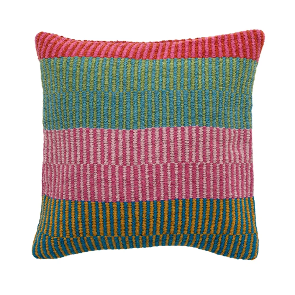 Bloomingville Isnel Pute Rosa/Turkis 45x45 cm