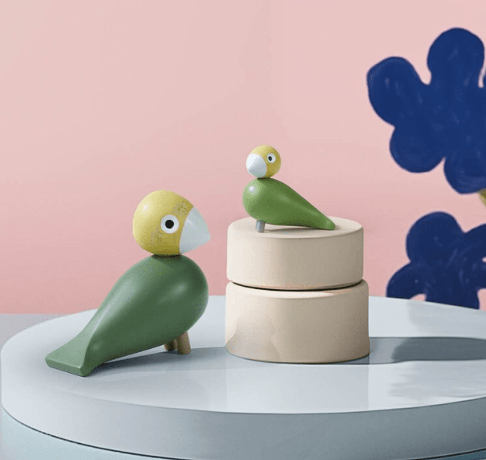Kay Bojesen Denmark Fuglepar Liv & Lykke, Grønn