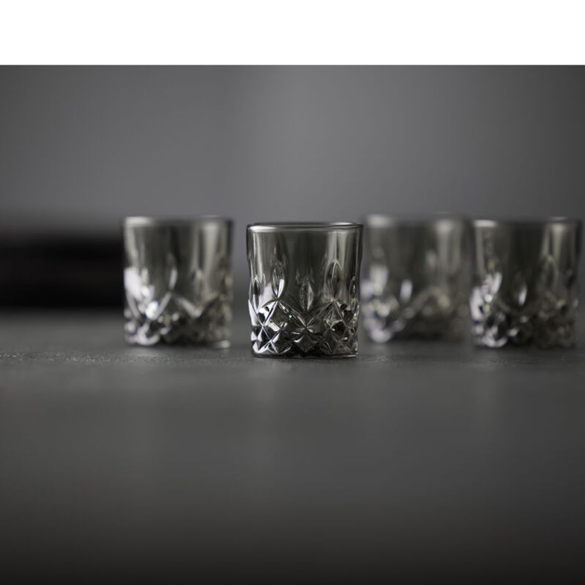 Lyngby Glas Sorrento Shotglass 4 cl 4 stk Smoke
