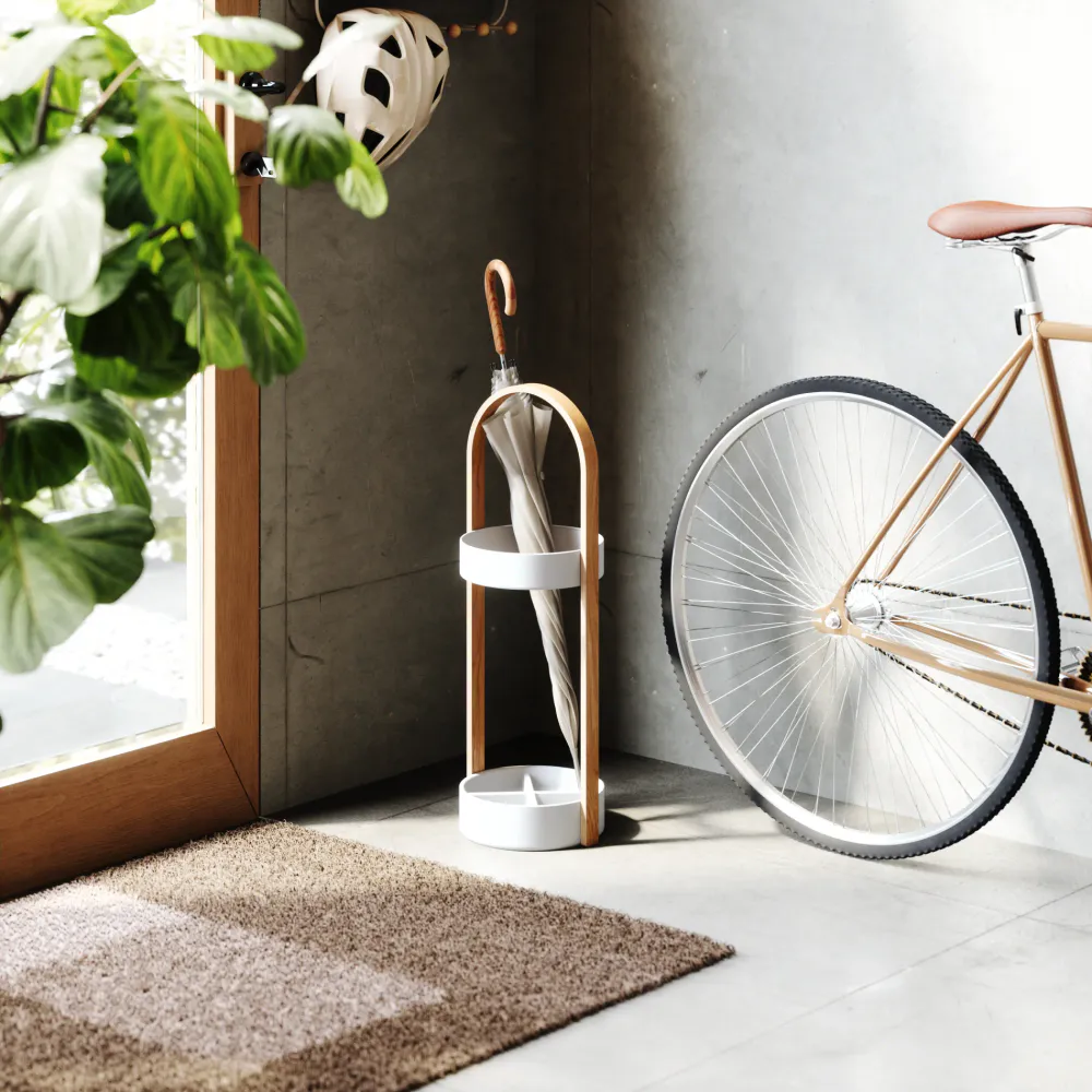 Umbra Bellwood Paraplystativ Hvit Natur