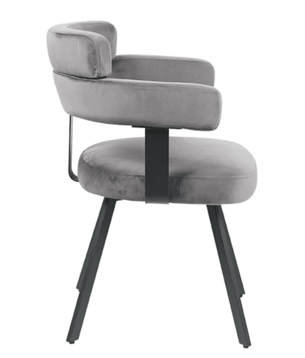 Trend Collection Bardio Spisestol – Grå Velour