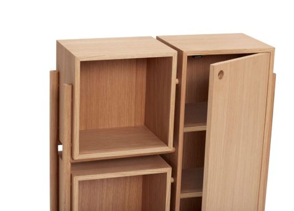 Hübsch Cube kommode m / hylle eikefarget FSC