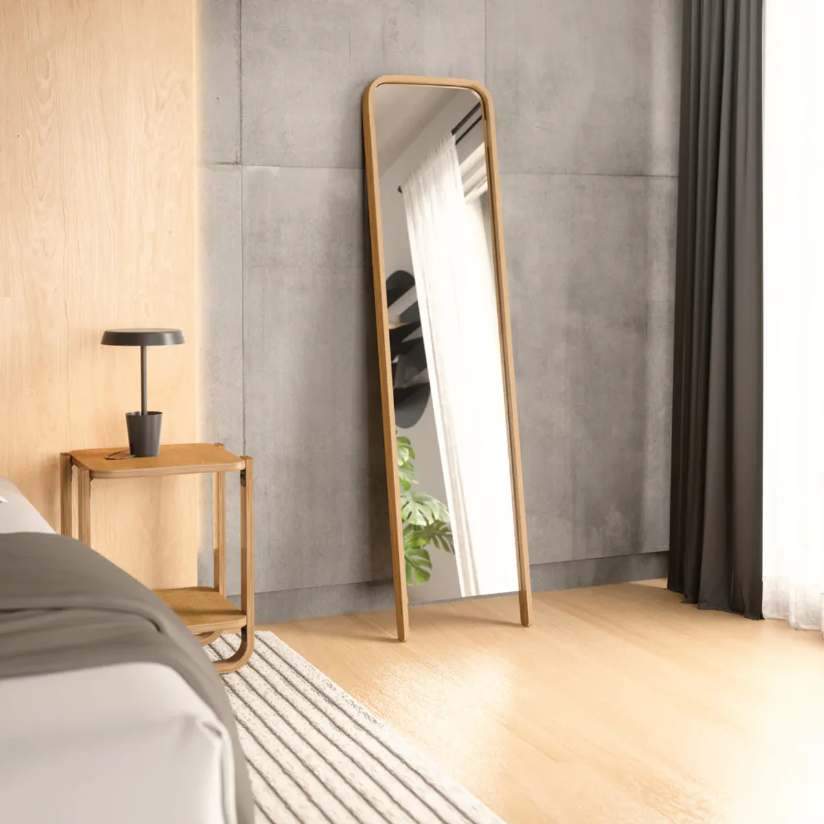 Umbra Bellwood Gulvspeil Natur