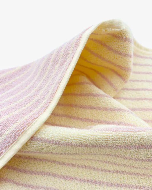 Hovedbilde Maison Deux Dual Stripe Badehåndkle Butter Yellow ...