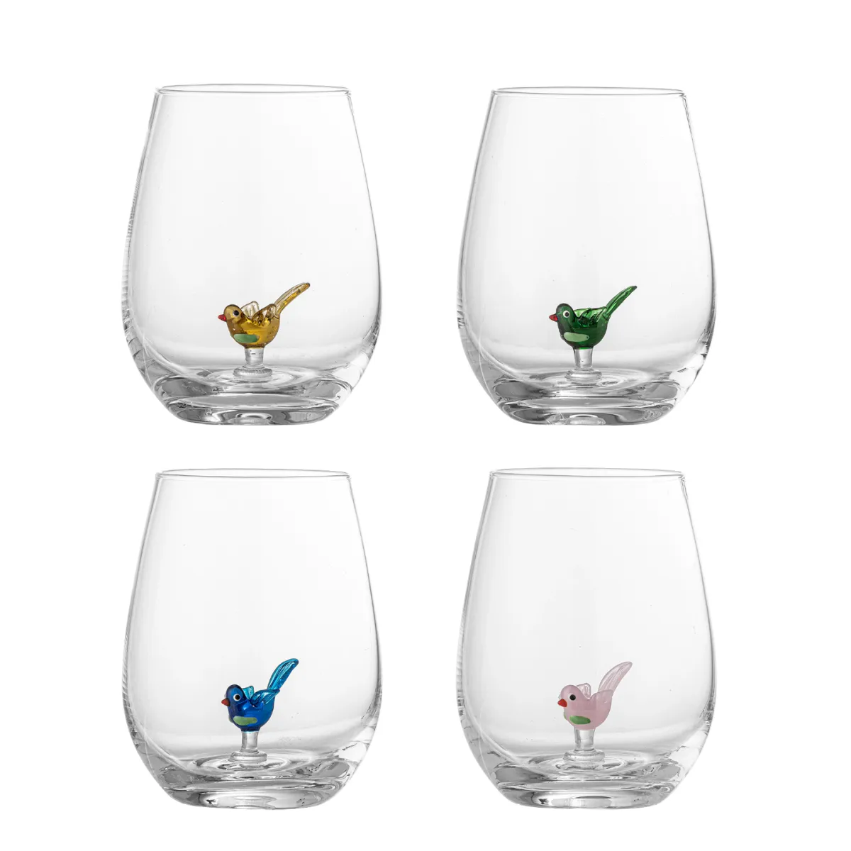 Bloomingville Misa Drikkeglass 4-pk Fugl