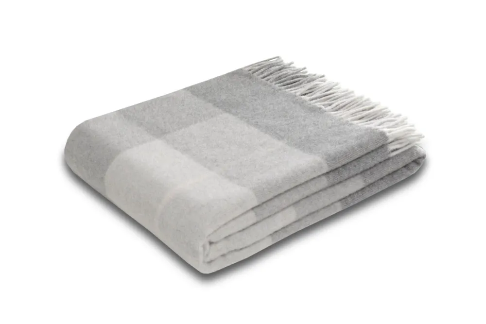 Biederlack Quito Ullpledd 130x170 cm Grey