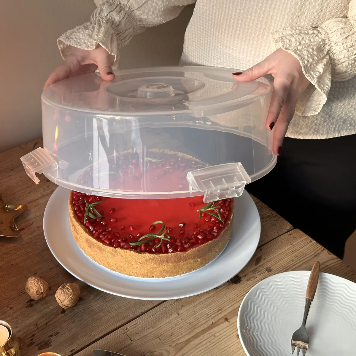 Porsgrund Bake it Easy Kakefat m/ Ring og Lokk Karbonstål