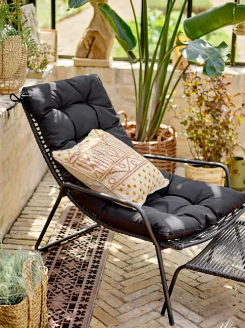Hovedbilde Bloomingville Boel Loungestol med Fotskammel Sort