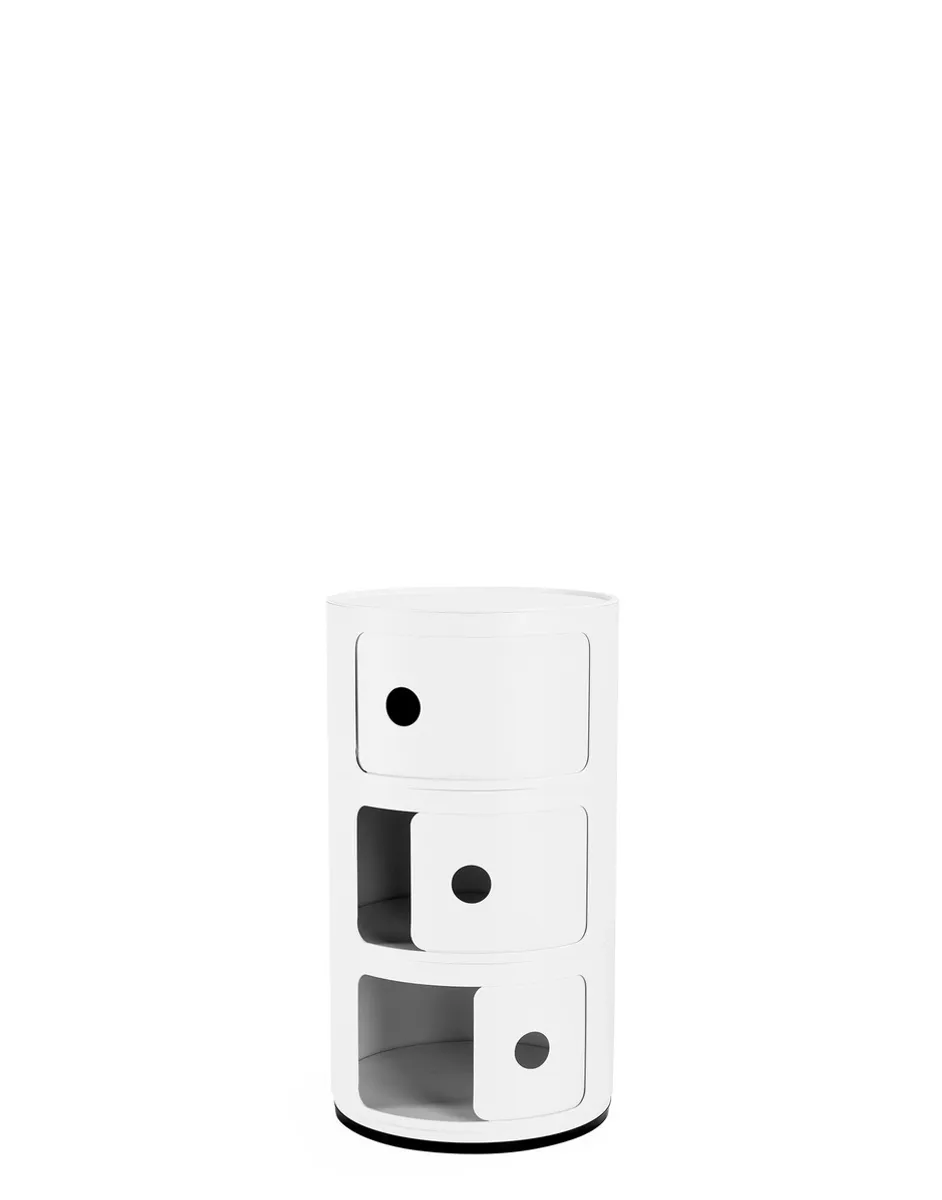 Kartell Componibili Recycled Oppbevaring med 3 rom Hvit
