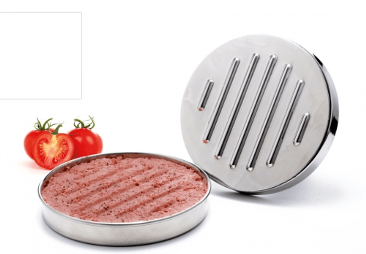 Karl Weis Hamburgerpresse i rustfritt stål – ca. 160 g