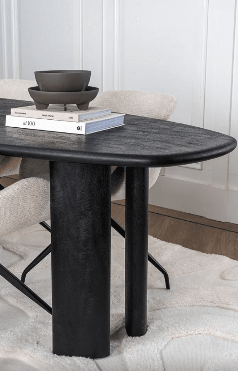 Trend Collection Wisconson Spisebord Sort – 220 x 90 x 76 cm