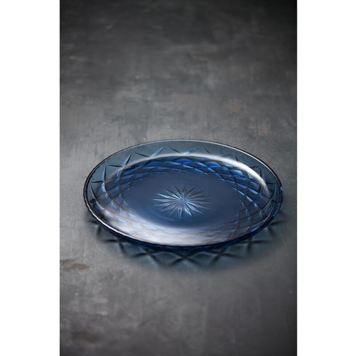 Lyngby Glas Sorrento Fat 30 cm Blå