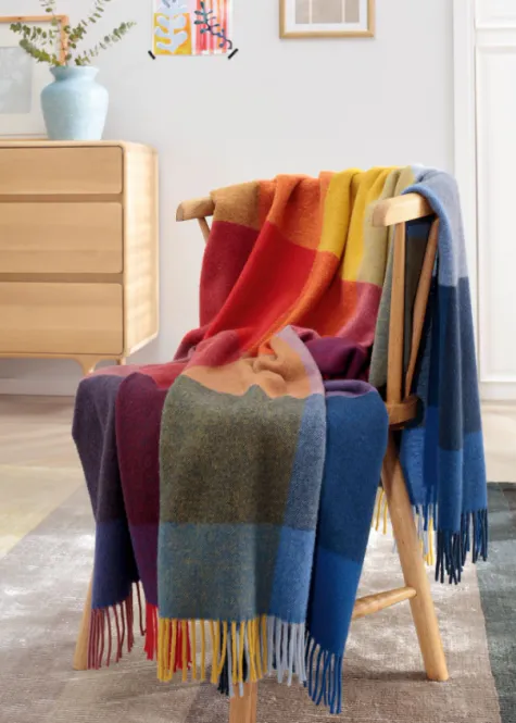 Hovedbilde Biederlack Bright Square Kasjmirpledd 130x170 cm