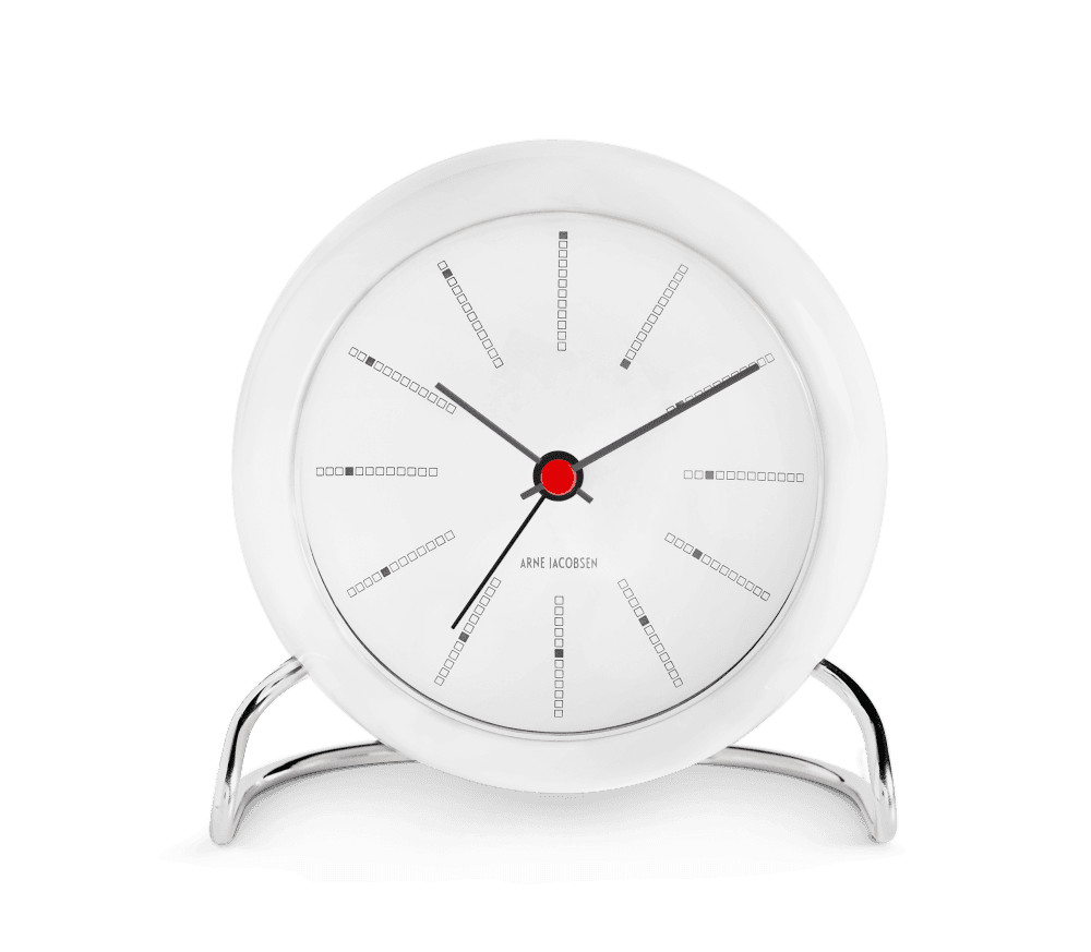 Arne Jacobsen Bankers bordklokke med alarm