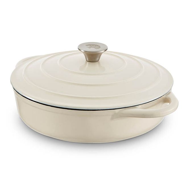Hovedbilde Barbary & Oak Lav Støpejernsgryte Kremhvit 28 cm
