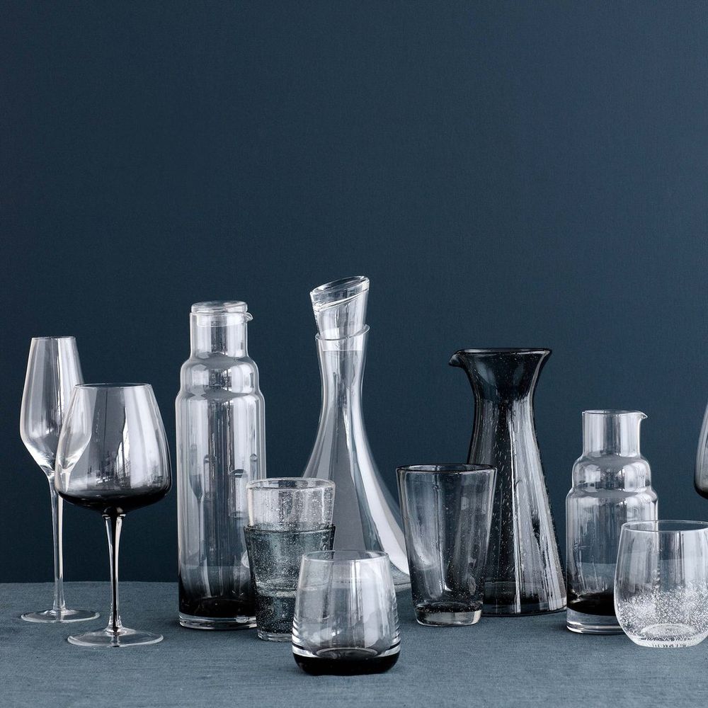 Broste Copenhagen MARTINI GLASS 'SMOKE' GLASS 4stk