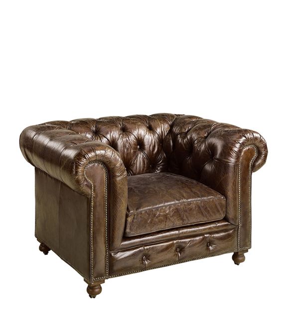 Hovedbilde Artwood Kensington Hvilestol Skinn Vintage Cigar