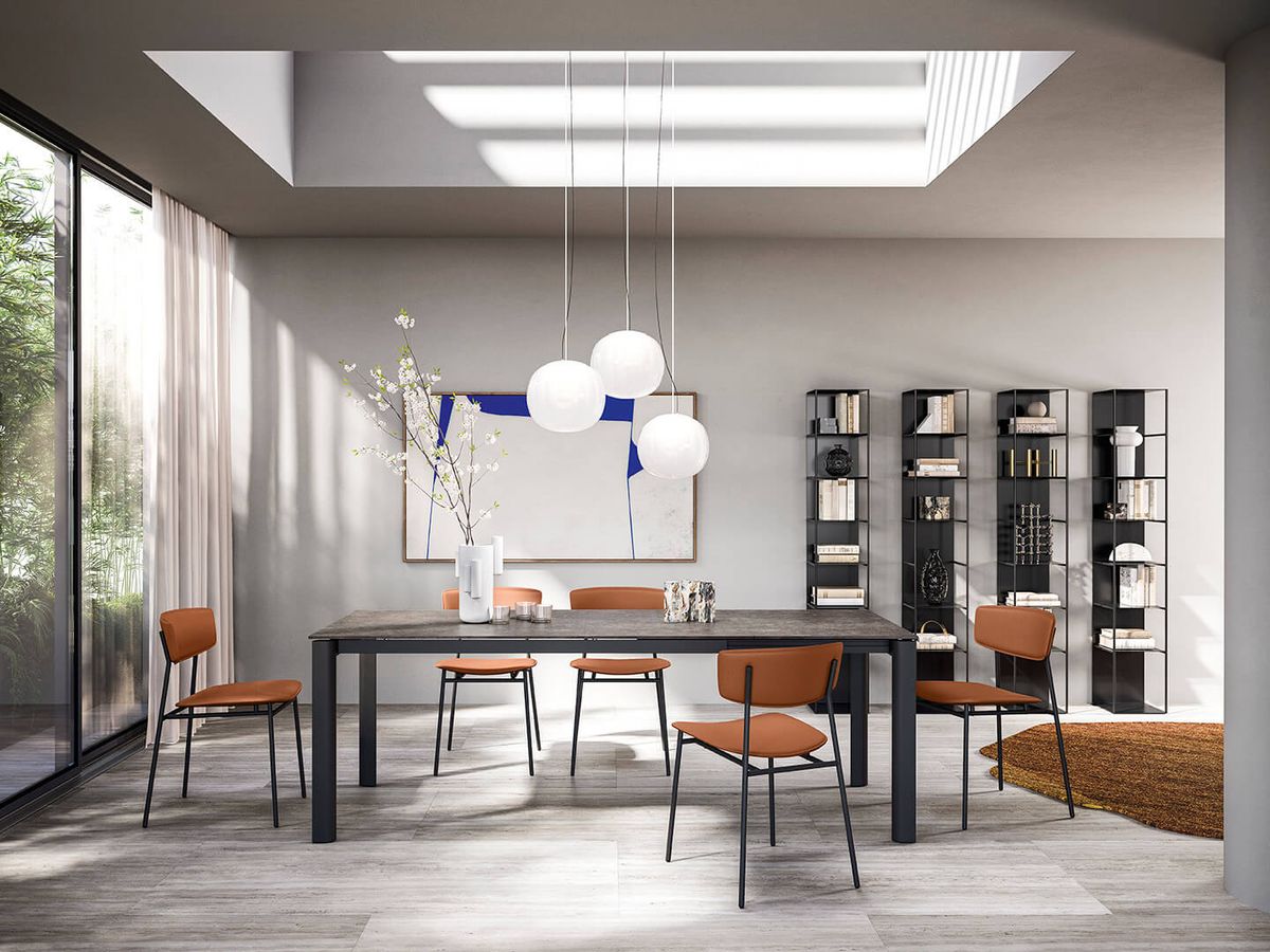 Calligaris Fifties stol matt sort / sort