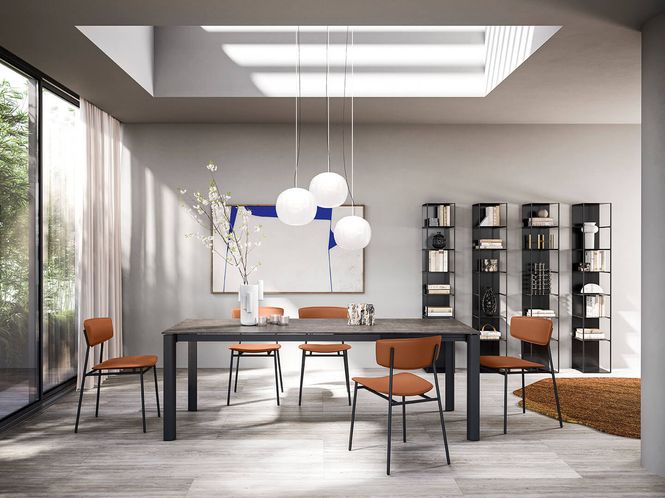 Hovedbilde Calligaris Fifties stol matt sort / sort