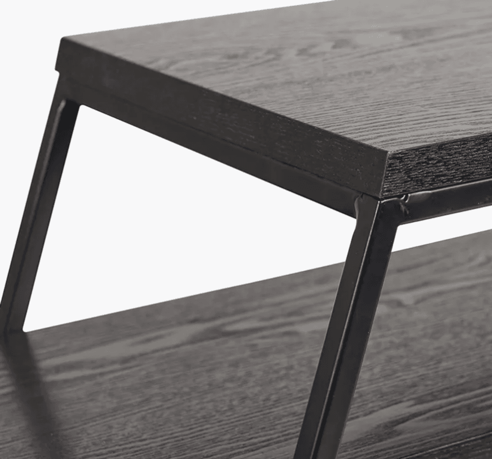 Trend Collection Konsollbord 2 stk Svart Metall og Eikefiner
