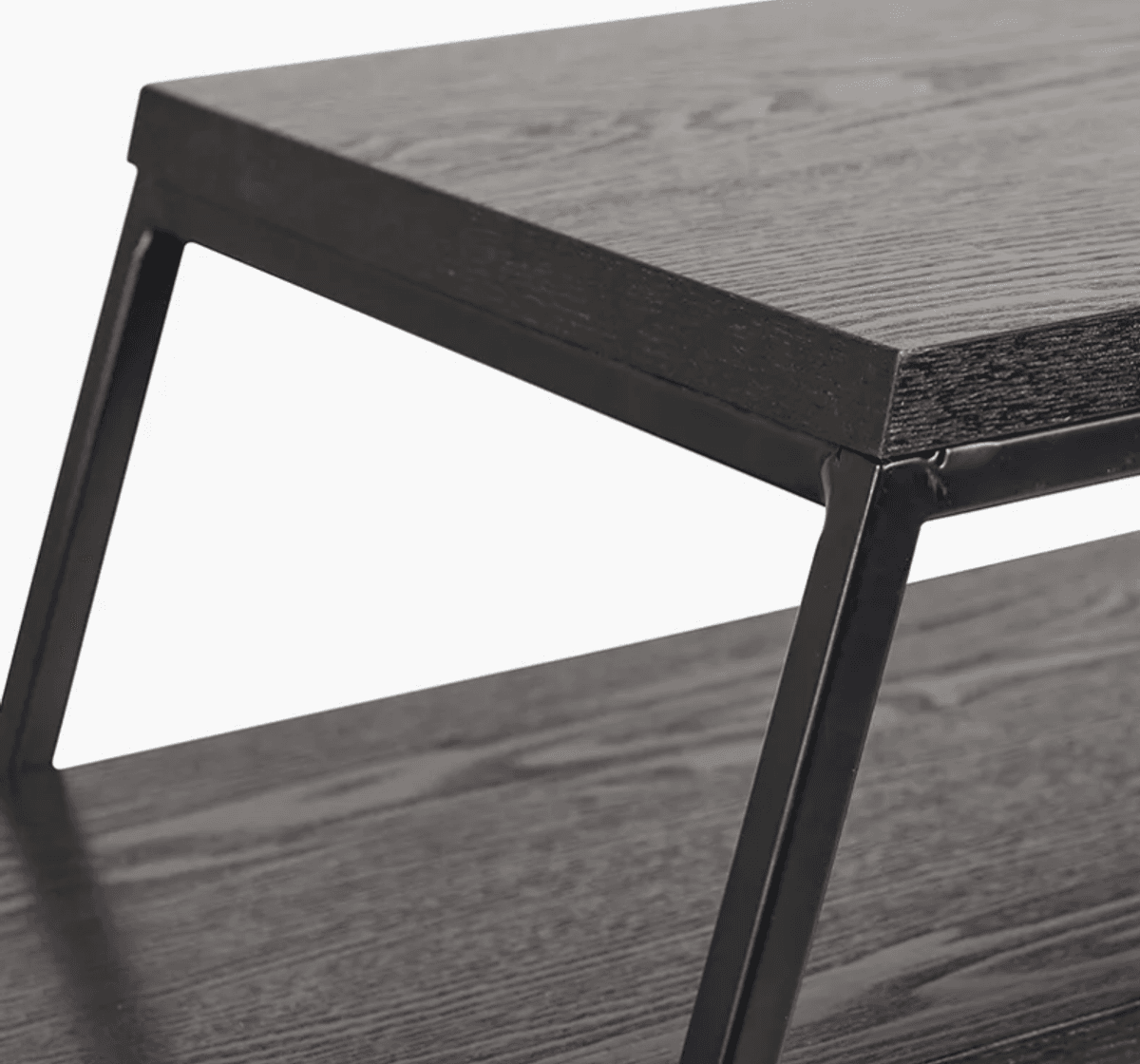 Trend Collection Konsollbord 2 stk Svart Metall og Eikefiner