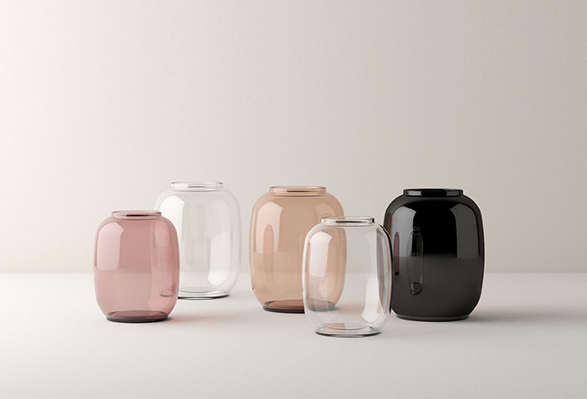 Lyngby Porcelæn Form Vase Blue 130/3
