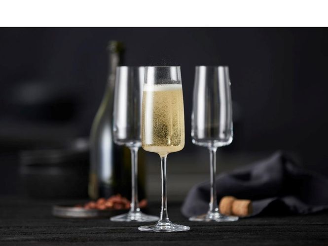 Hovedbilde Lyngby Glas Krystal Zero Champagneglass 4stk