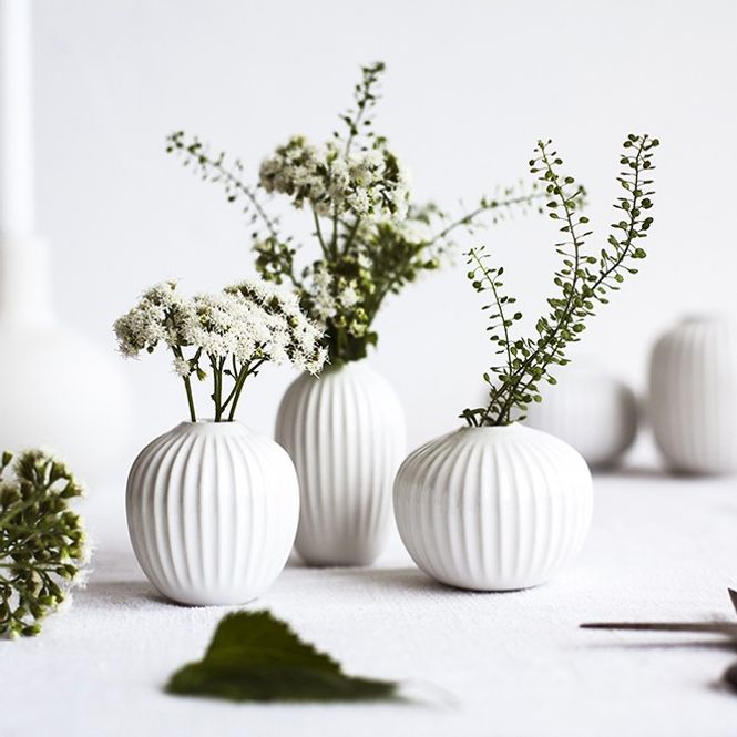 Hovedbilde Kähler Hammershøi Vase Miniatyr 3 Pakning Hvit