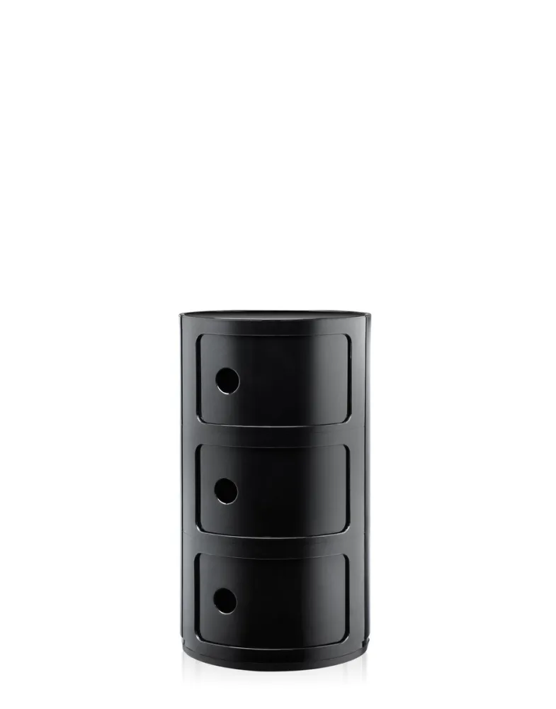 Kartell Componibili Oppbevaring med 3 rom Sort