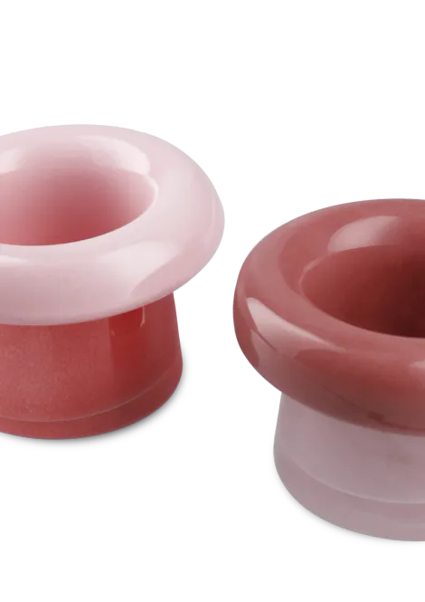 Hovedbilde Holmegaard Soma Telysholder Rosa/Terracotta 2 stk