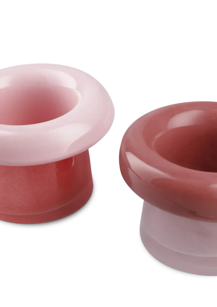 Holmegaard Soma Telysholder Rosa/Terracotta 2 stk