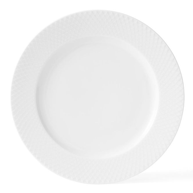 Hovedbilde Lyngby Porcelæn Rhombe Tallerken 27 cm Hvit.