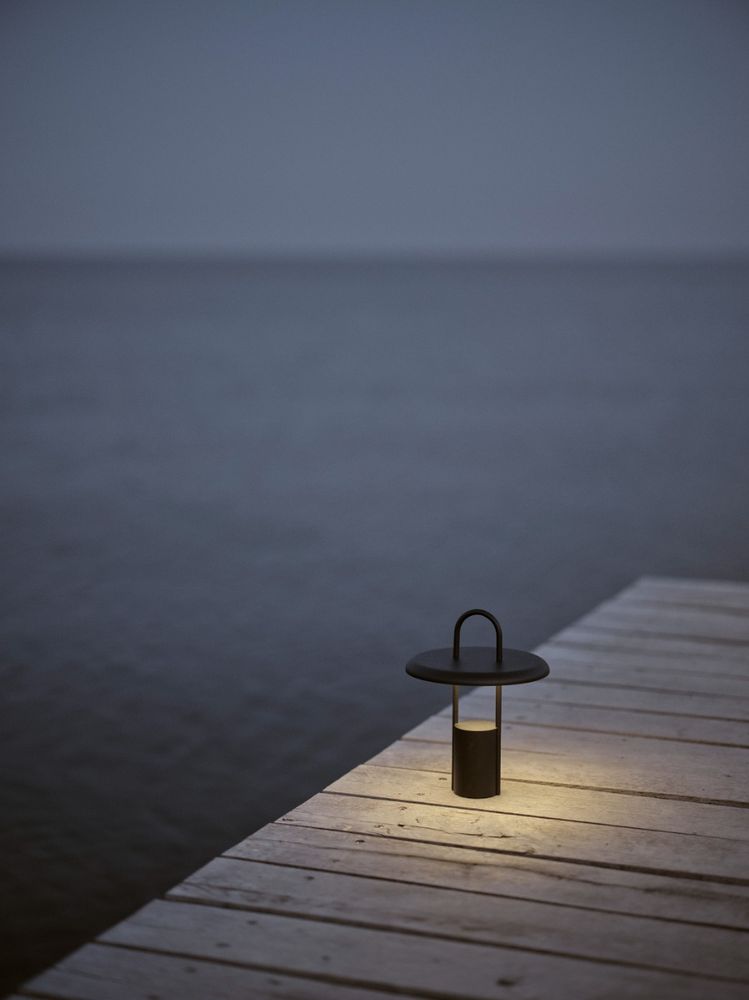 Stelton Pier Lampe LED trådløs sort 25cm