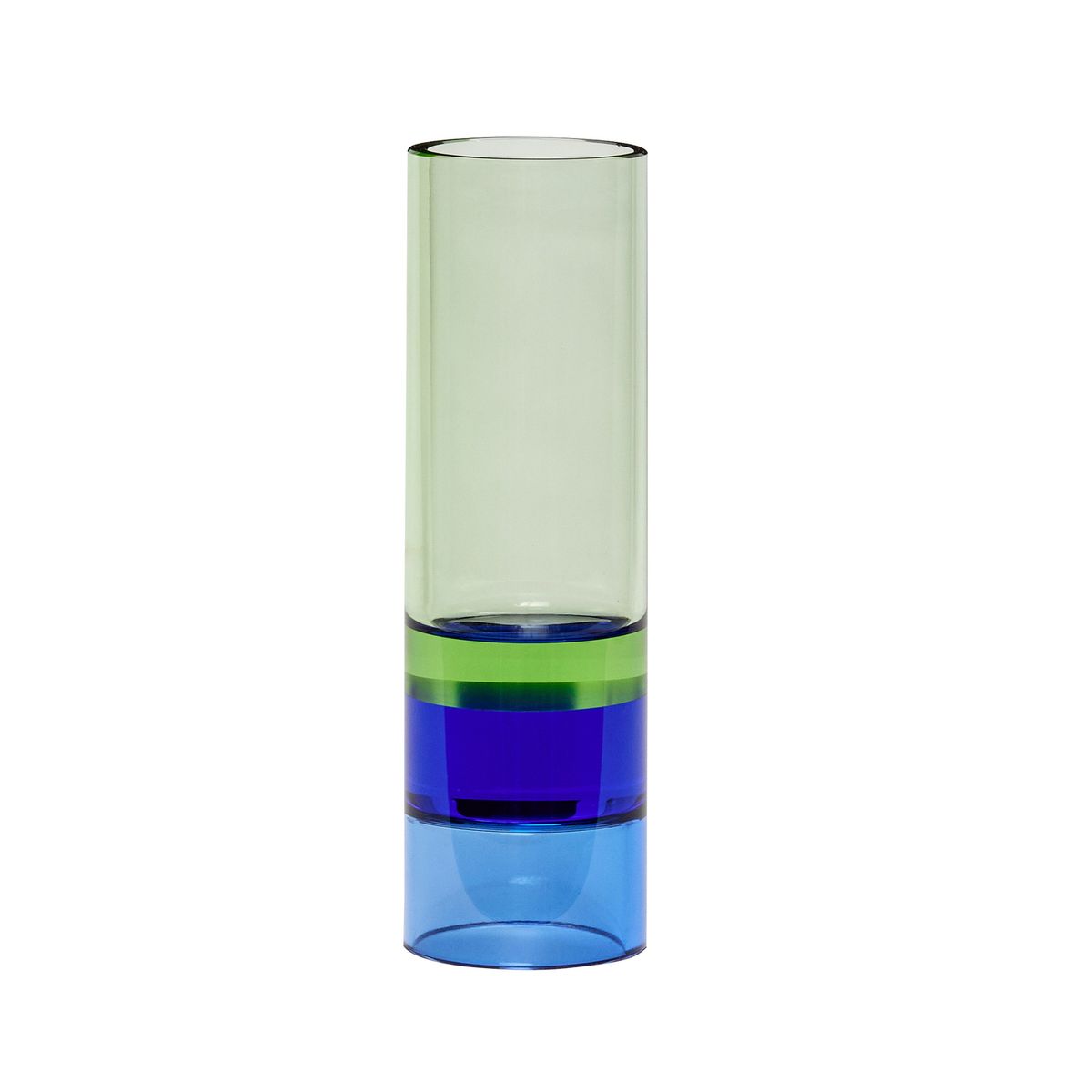 Hübsch Astra Telysholder/Vase Grønn/Blå