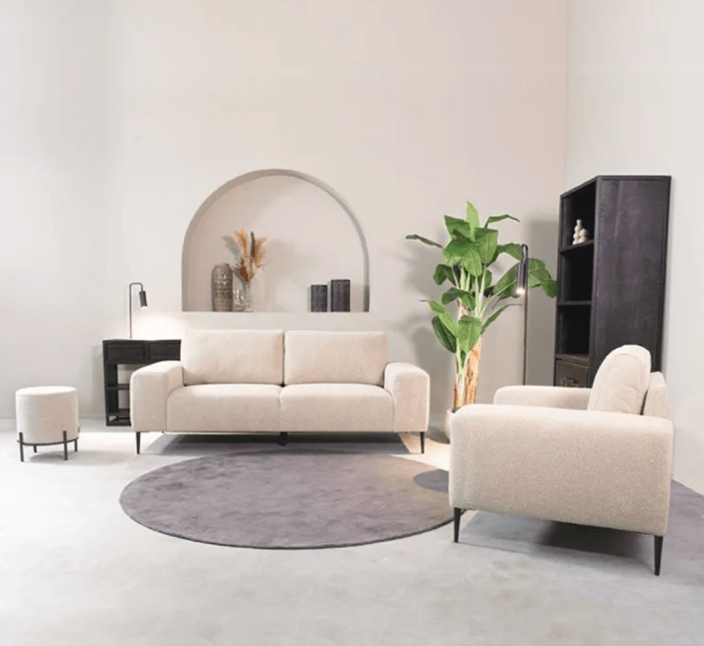 Trend Collection – Ferraro 3-seter sofa i boucle, Sand