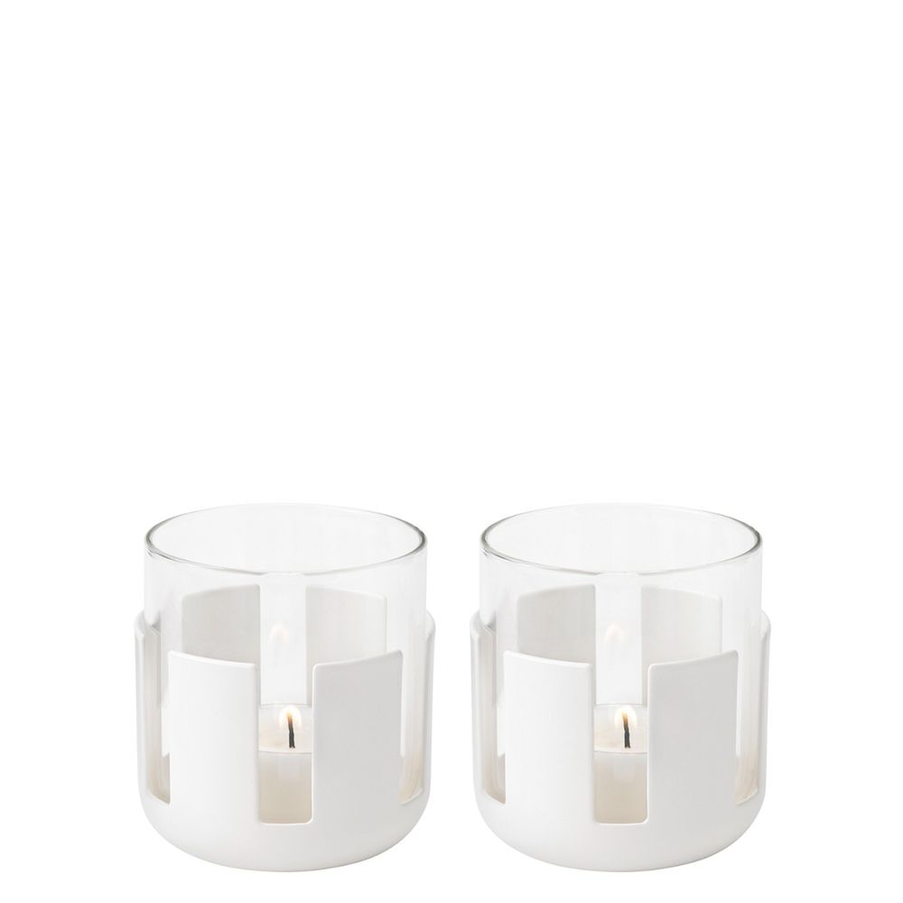 Stelton Luna Telysholder Myk Hvit 2-pk