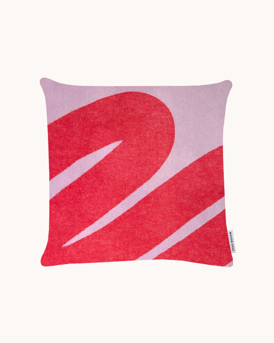 Maison Deux Swirl Putetrekk 50x50 Rosa/Rød