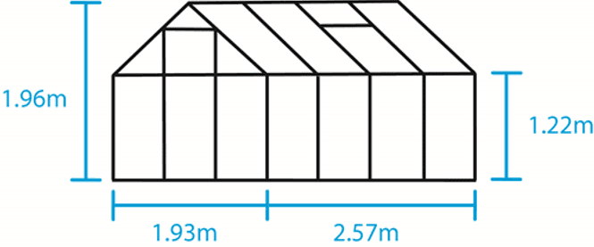 Hovedbilde Halls Drivhus Popular Sort 5,0 m² flervalg