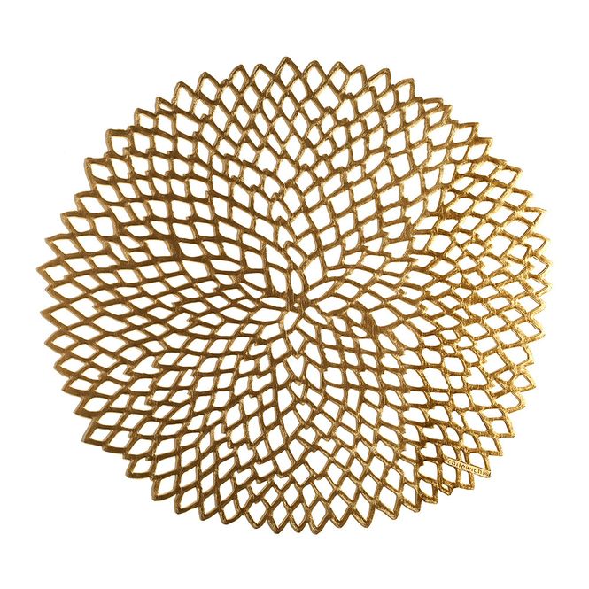 Hovedbilde Chilewich Dahlia Spisebrikke Messing 4stk