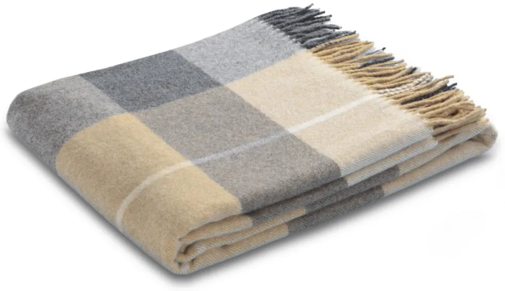 Biederlack Quito Ullpledd 130x170 cm Beige