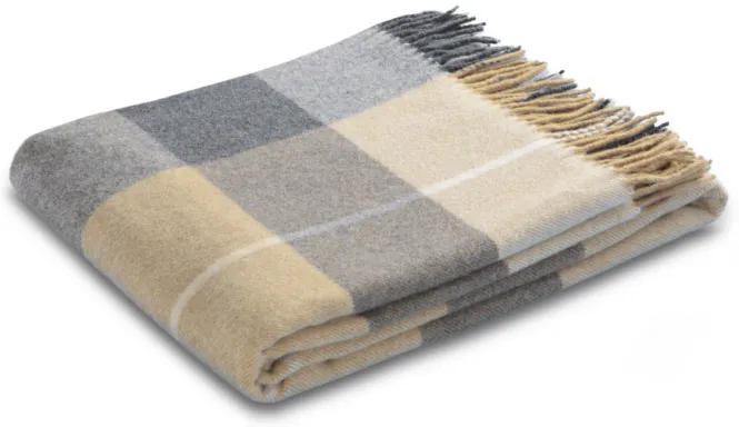 Hovedbilde Biederlack Quito Ullpledd 130x170 cm Beige