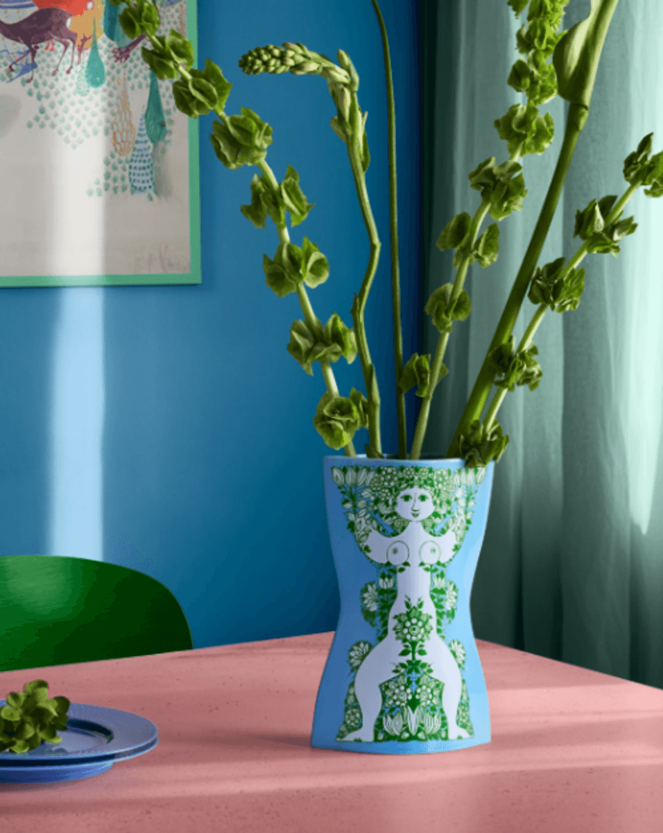 Bjørn Wiinblad Nina Vase H28,5cm Blå