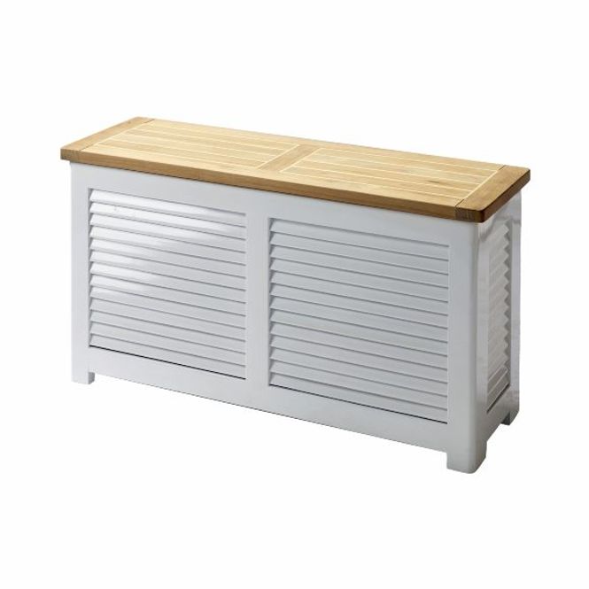 Hovedbilde Cinas Oppbevaringsbenk Hvit/Teak