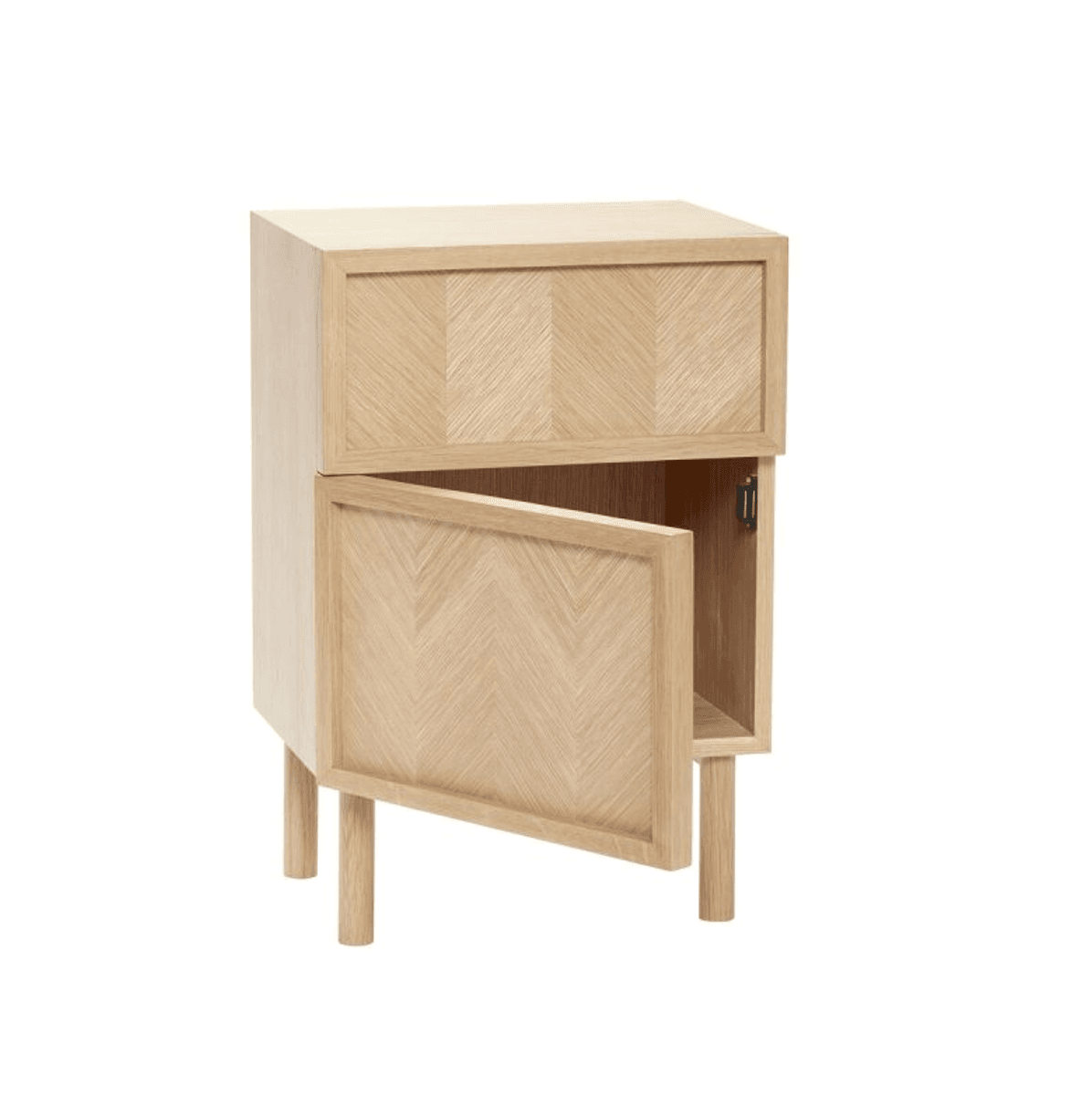 Hübsch Herringbone Kommode m/Skuff Eik FSC