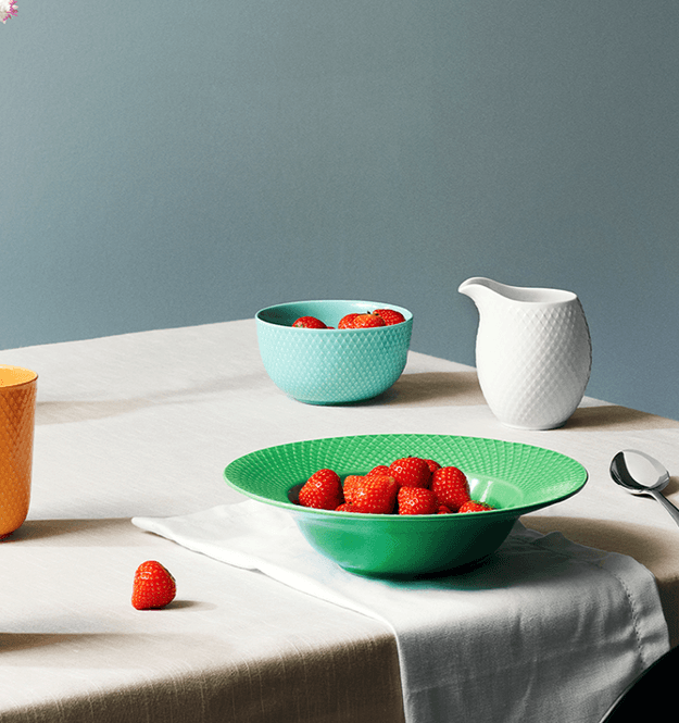 Hovedbilde Lyngby Porcelæn Rhombe Turkis Skål Ø11cm