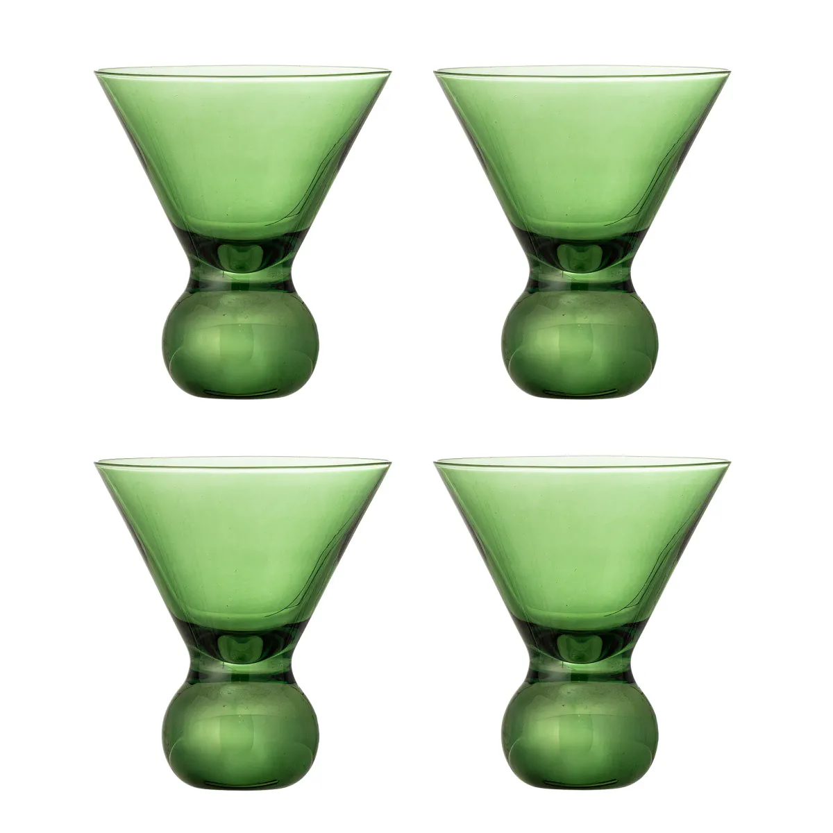 Bloomingville Corliss Cocktailglass 4 stk Grønn